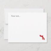 Frohe Weihnachtsschneemann draußen im Winter grau Mitteilungskarte (Rückseite)