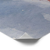 Frohe Weihnachtsschneemann mit einem Top Hut im Sc Poster (Ecke)