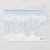 Frohe Weihnachtsschneemann - Postkarte (Rückseite)