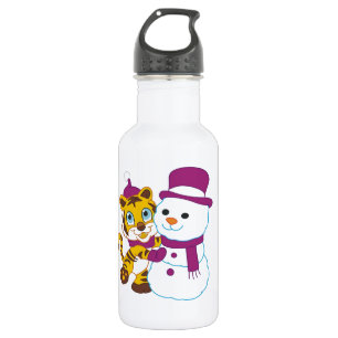 Frohe Weihnachtsschneemann Trinkflasche