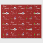 Frohe Weihnachtsschneemann und Weihnachten Geschenkpapier (Flach)