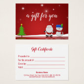 Frohe Weihnachtsschneemann und Weihnachtsgeschenk- (Vorne & Hinten)