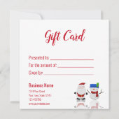 Frohe Weihnachtsschneemann und Weihnachtskarte (Rückseite)