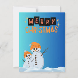Frohe Weihnachtsschneemänner Feiertagskarte
