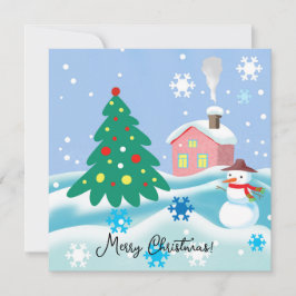 Frohe Weihnachtsschneemänner Feiertagskarte