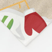 Frohe Weihnachtsschneemänner Fleecedecke (Ecke)