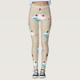 Frohe Weihnachtsschneemänner Leggings