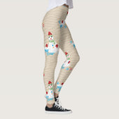 Frohe Weihnachtsschneemänner Leggings (Rechts)