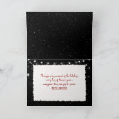 Frohe Weihnachtsschneemänner mit Bäumen Karte (Innenseite)