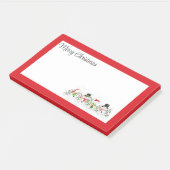 Frohe Weihnachtsschneemänner Post-it-Notizen Post-it Klebezettel (angewinkelt)