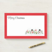 Frohe Weihnachtsschneemänner Post-it-Notizen Post-it Klebezettel (Auf Schreibtisch)