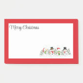 Frohe Weihnachtsschneemänner Post-it-Notizen Post-it Klebezettel (Vorderseite)