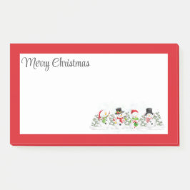 Frohe Weihnachtsschneemänner Post-it-Notizen Post-it Klebezettel