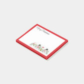 Frohe Weihnachtsschneemänner Post-it-Notizen Post-it Klebezettel (angewinkelt)