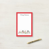 Frohe Weihnachtsschneemänner Post-it-Notizen Post-it Klebezettel (Auf Schreibtisch)