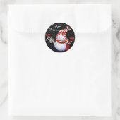 Frohe Weihnachtsschneemänner Stickers (Tasche)