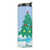 Frohe Weihnachtsschneemänner Thermosbecher (Nach links gedreht)