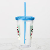 Frohe Weihnachtsschneepinguine Acryltrinkbecher (Rechts)