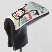 Frohe Weihnachtsschneepinguine Golf Headcover (3/4 Vorderseite)