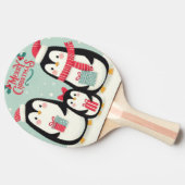 Frohe Weihnachtsschneepinguine Tischtennis Schläger (Seitenansicht)