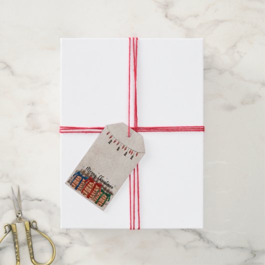 Frohe Weihnachtsschokolade Chip Cookies Geschenkanhänger (Mit Garn)