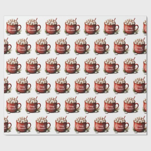 Frohe Weihnachtsschokolade Geschenkpapier (Flach)