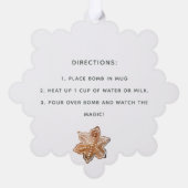 Frohe Weihnachtsschokolade Ornament Karte (Rückseite)