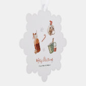 Frohe Weihnachtsschokolade Ornament Karte (Rechts)