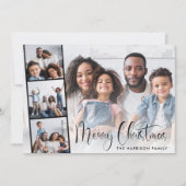 Frohe Weihnachtsschrift 4 Foto Feiertagskarte (Vorderseite)