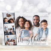 Frohe Weihnachtsschrift 4 Foto Feiertagskarte