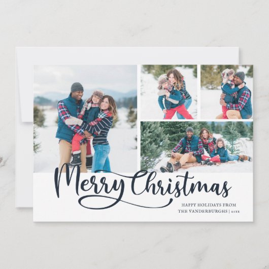 Frohe Weihnachtsschrift 4 Foto Weihnachten (Vorderseite)