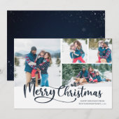 Frohe Weihnachtsschrift 4 Foto Weihnachten (Vorne/Hinten)