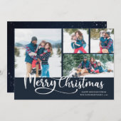 Frohe Weihnachtsschrift 4 Foto Weihnachten (Vorne/Hinten)