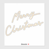 Frohe Weihnachtsschrift Aufkleber (Blatt)