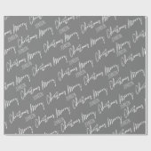 Frohe Weihnachtsschrift aus dem Namen Nordic Cousy Geschenkpapier (Flach)