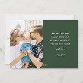 Frohe Weihnachtsschrift Buchstaben 2 Foto Feiertagskarte (Rückseite)