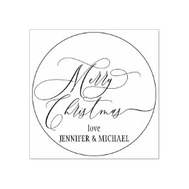 Frohe Weihnachtsschrift Einfache Liebe Gummistempel