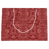 Frohe Weihnachtsschrift Elegant Burgundy Red Große Geschenktüte (Vorderseite)