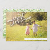 Frohe Weihnachtsschrift Feiertagskarte (Vorne/Hinten)