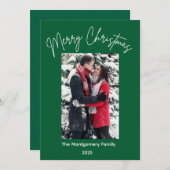 Frohe Weihnachtsschrift Feiertagskarte (Vorne/Hinten)