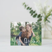 Frohe Weihnachtsschrift | FOTO Feiertagspostkarte (Stehend Vorderseite)