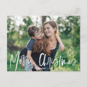 Frohe Weihnachtsschrift | FOTO Feiertagspostkarte (Vorderseite)