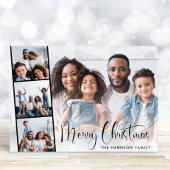 Frohe Weihnachtsschrift Foto Strip Feiertagskarte