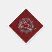 Frohe Weihnachtsschrift Hübsch festlich Serviette (Ecke)