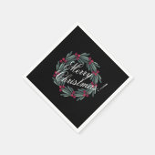 Frohe Weihnachtsschrift Hübsch festlich Serviette (Ecke)