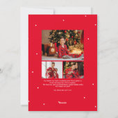 Frohe Weihnachtsschrift klassisches Foto Feiertagskarte (Rückseite)