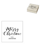 Frohe Weihnachtsschrift minimalistisch Gummistempel (Stempel)