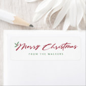 Frohe Weihnachtsschrift mit Pine & Beries Design (Insitu)
