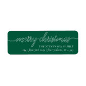 Frohe Weihnachtsschrift | Moderne Grüne Adresse (Vorne)