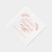 Frohe Weihnachtsschrift Personalisierter Firmennam Servietten Mit Folie (Rechts)